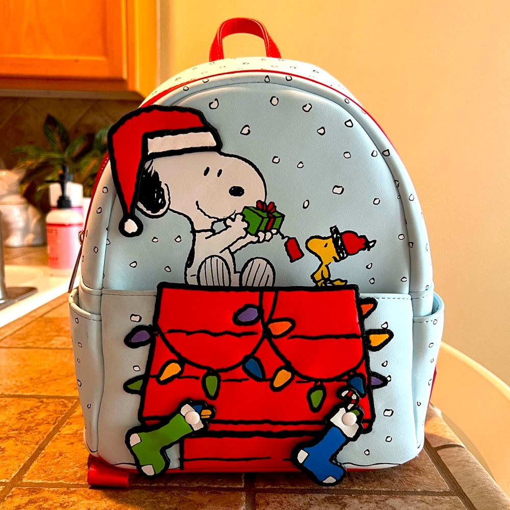 Loungefly Peanuts Christmas Mini Backpack